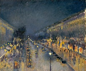 El Boulevard Montmartre de noche